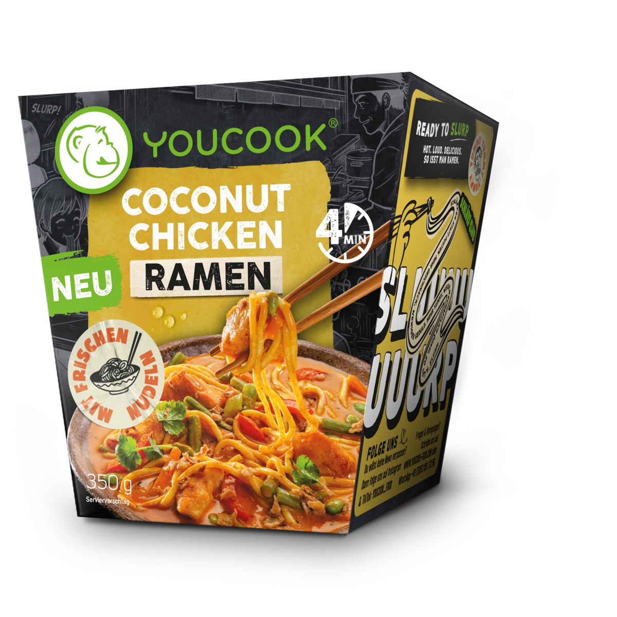 Coconut Chicken Ramen Packshot YOUCOOK Coconut Chicken Ramen Verpackung