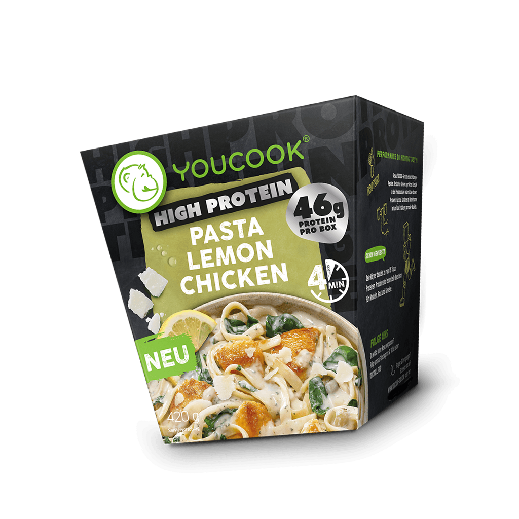 YOUCOOK High Protein Pasta Lemon Chicken Verpackung