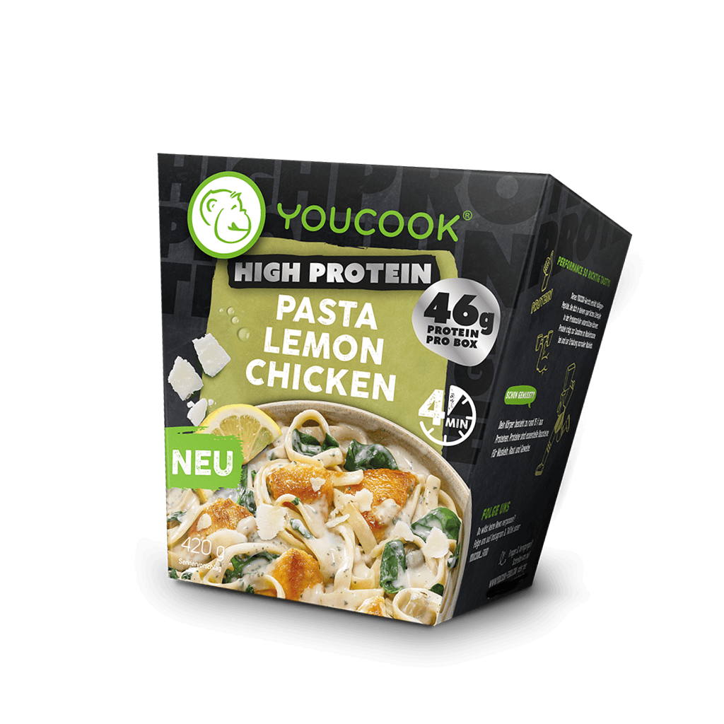 YOUCOOK High Protein Pasta Lemon Chicken Verpackung